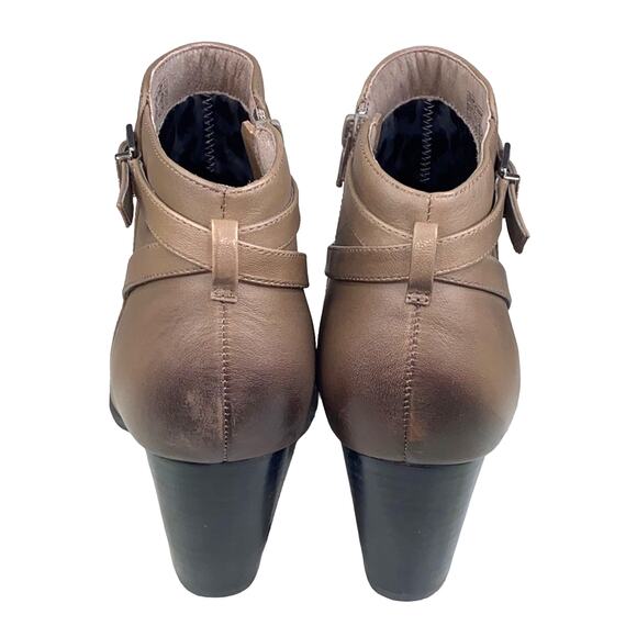 Vionic Women’s Upton Brown Leather Side Zip Ankle Bootie Size US 10 - Picture 8 of 11
